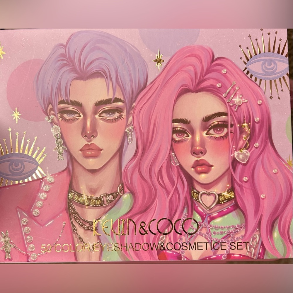 Kevin & Coco 50 color eyeshadow cosmetic PR box
